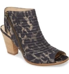 Paul Green 'cayanne' Leather Peep Toe Sandal In Winter Leopard