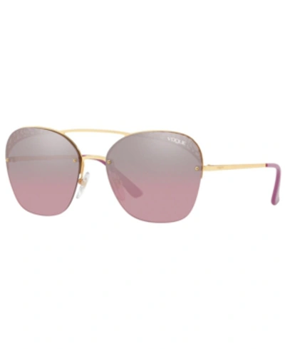 Vogue Eyewear Eyewear Women's Sunglasses, Vo4104s In Bordeaux/violet Mirror Silver Gradient
