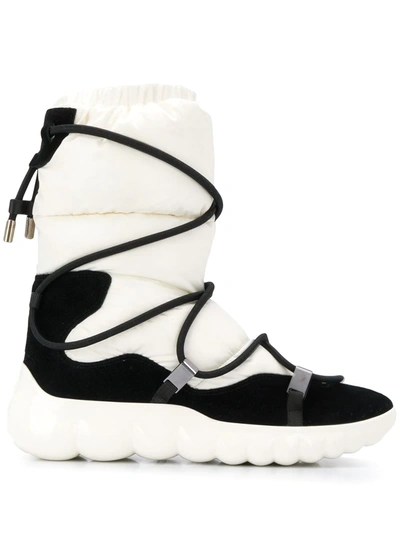 Moncler Calf-length Snow Boots In White