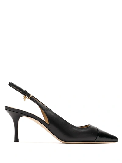 Tory Burch Slingback Mid-heel Mules In Black