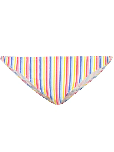 Onia Ashley Striped Bikini Bottoms In Multicolour