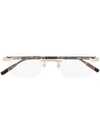 Montblanc Rimless Rectangular Frame Glasses In Black