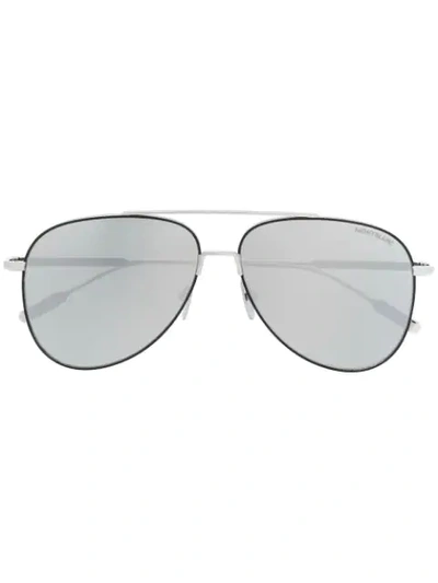 Montblanc Aviator-frame Sunglasses In Silver