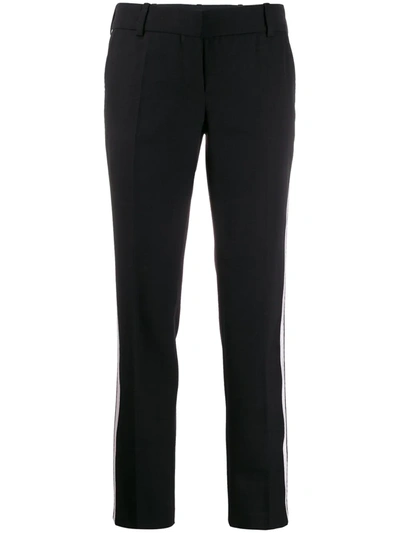 Balmain Side Stripe Trousers In Black