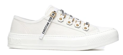 Pre-owned Dior Walk'n' Low Top White Canvas (women's)