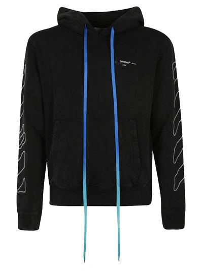 Pre-owned Off-white Abstract Arrows Embroidered Hoodie Black/white