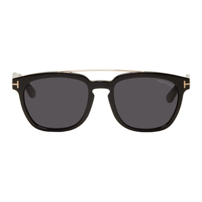 Tom Ford Black Holt Sunglasses In 01a Black