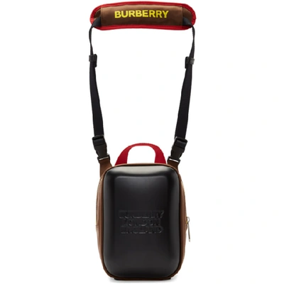 Burberry Logo Embossed Harness Bag In Black