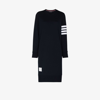 Thom Browne Pulloverkleid Mit Logo-streifen In Blue