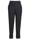 Thom Browne Classic Backstrap Cropped Trousers In Grey