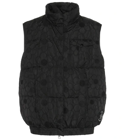 Moncler Genius Moncler X Simone Rocha Floral Embroidered Gilet In Black