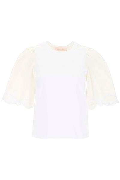 See By Chloé Embroidered Detail T In White