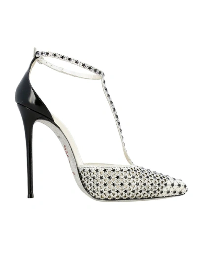 René Caovilla Rene Caovilla Pumps Rene Caovilla D&eacute;collet&eacute; In Laser-cut Leather With Little Stars And In Black