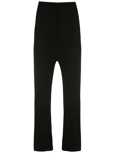 Osklen Ribbed Knit Trousers In Black