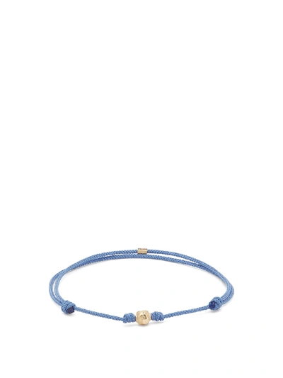 Luis Morais Cord, 14-karat Gold And Ruby Bracelet In Blue