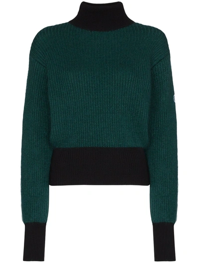 Fusalp Muzelle Colourblock Ribbed Jumper In Green