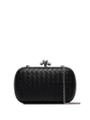 Bottega Veneta Chain Knot Clutch In Black