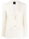 Agnona Wool Single Breasted Jacket In Ivory