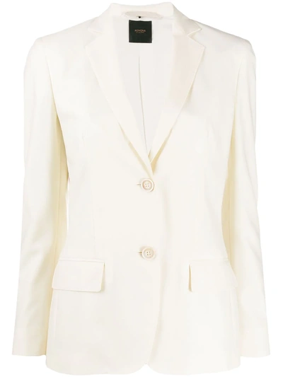 Agnona Wool Single Breasted Jacket In Ivory