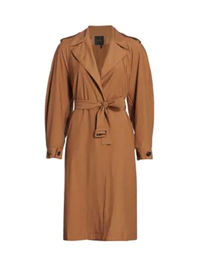 Agnona Water Repellent Trench Coat In Vicuna
