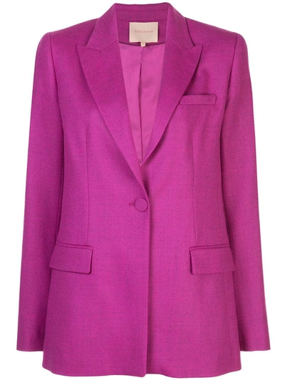 Roksanda Antalya Single-breasted Wool-blend Blazer In Purple