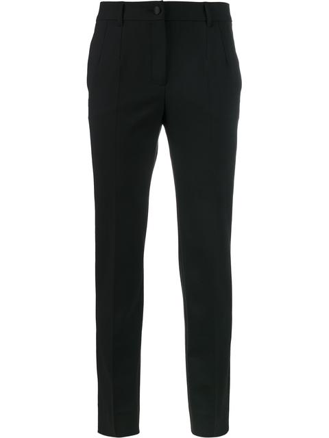 Dolce & Gabbana Dolce And Gabbana Black Slim Cropped Trousers In N0000 ...