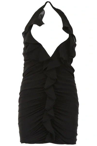 Saint Laurent V-neck Dress In Black