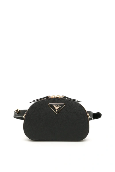 Prada Odette Mini Belt Bag In Black