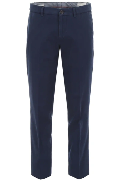 Brunello Cucinelli Trousers With No Darts In Blue