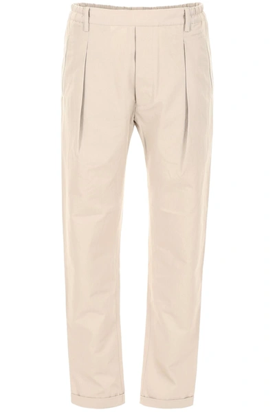 Kent And Curwen Darted Trousers In Beige