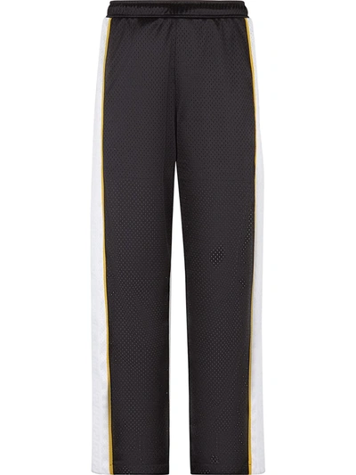 Fendi Joggers With Side Bands In Black