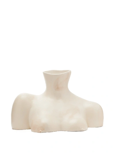 Anissa Kermiche Breast Friend Ceramic Vase In Marble