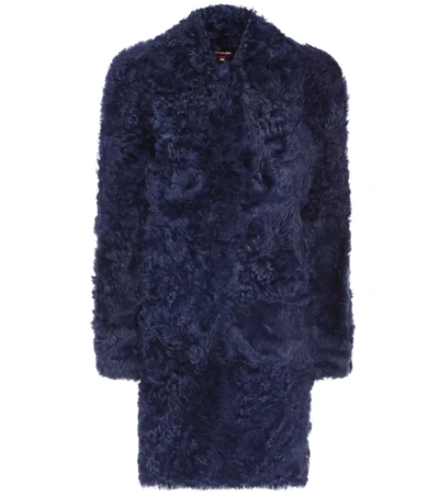 Sies Marjan Ripley Shearling Coat In Blue