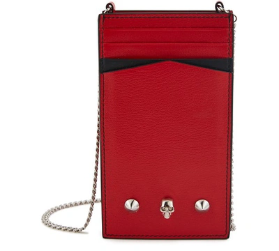 Alexander Mcqueen Mobile Phone Cover In New Red Black