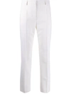 Emilio Pucci High Waisted Slim Trousers In White