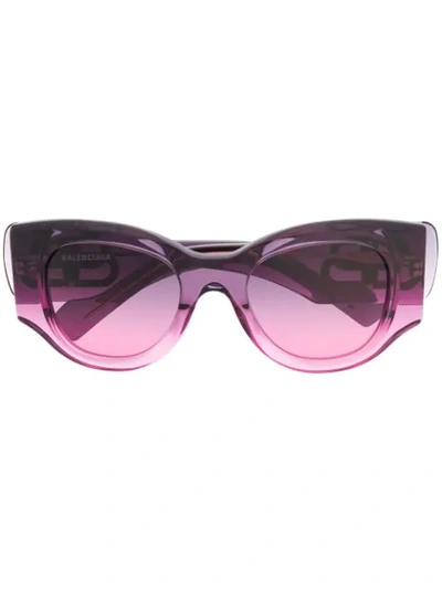 Balenciaga Paris Cat-eye Sunglasses In Purple