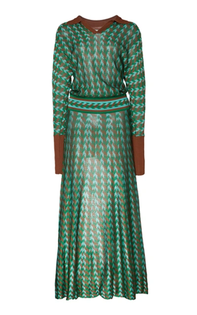 rixo knitted dress Duster Knitted Midi Dress in Multi