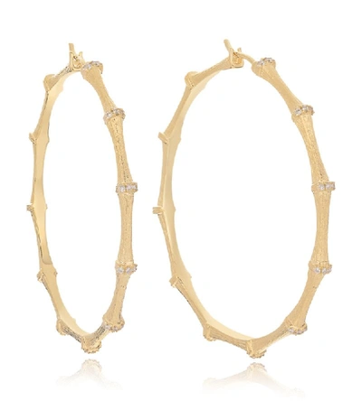 Annoushka 18ct Gold Dream Catcher Large Bamboo Hoop Earrings