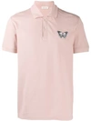 Alexander Mcqueen Skull-embroidered Cotton Polo Shirt In Pink