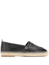 Loewe Embossed Anagram Espadrilles In Black