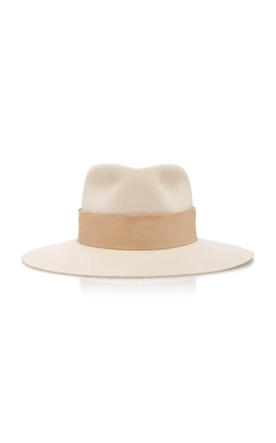 Janessa Leone Carter Wool Fedora Hat In Off White