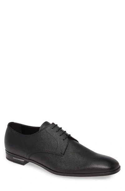 Prada Lace Up And Monkstrap Leather In Black