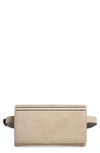 Brunello Cucinelli Mini City Leather Crossbody Bag In Sand