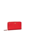 Tory Burch Robinson Passport Continental Wallet In Red