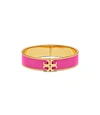 Tory Burch Kira Enameled Bracelet In Tory Gold/crazy Pink