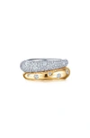 Kwiat Cobblestone Double Ring In Yellow Gold/ White Gold