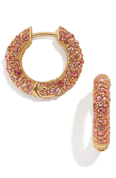 Baublebar Carina Huggie Hoop Earrings In Pink/ Gold