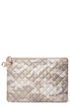 Mz Wallace Metro Pouch In Blush Camo