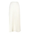 Co Essentials Pleated Midi Skirt In Ivory