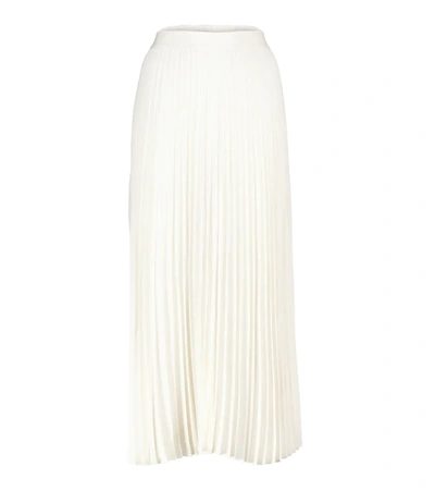 Co Essentials Pleated Midi Skirt In White